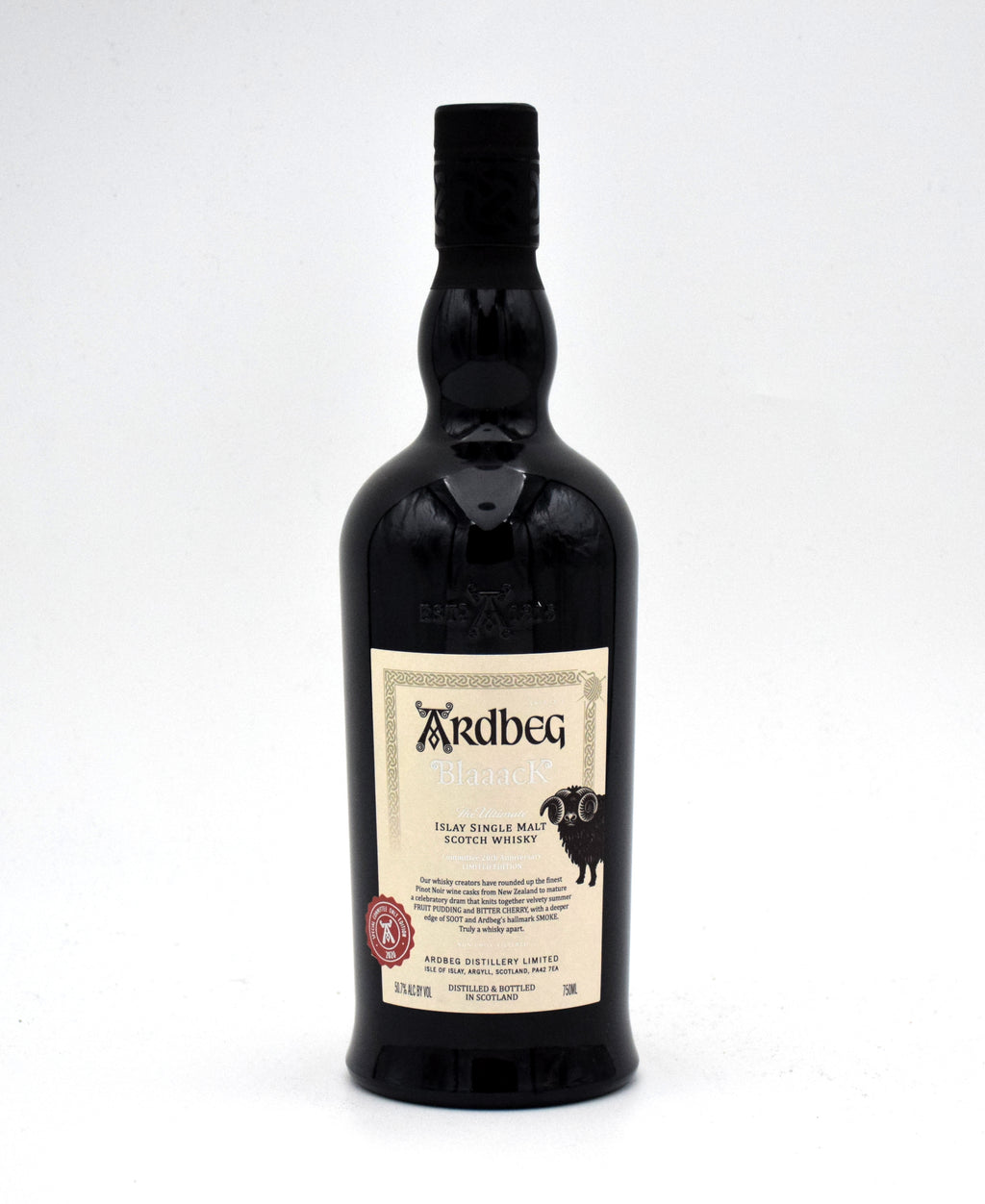 Ardbeg 'Blaaack' Committee Release Single Malt Scotch limited edition whisky bottle