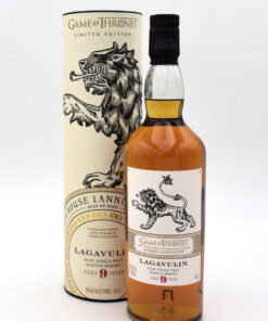 Game of Thrones House Lannister Lagavulin 9 Year Old Scotch Whisky bottle
