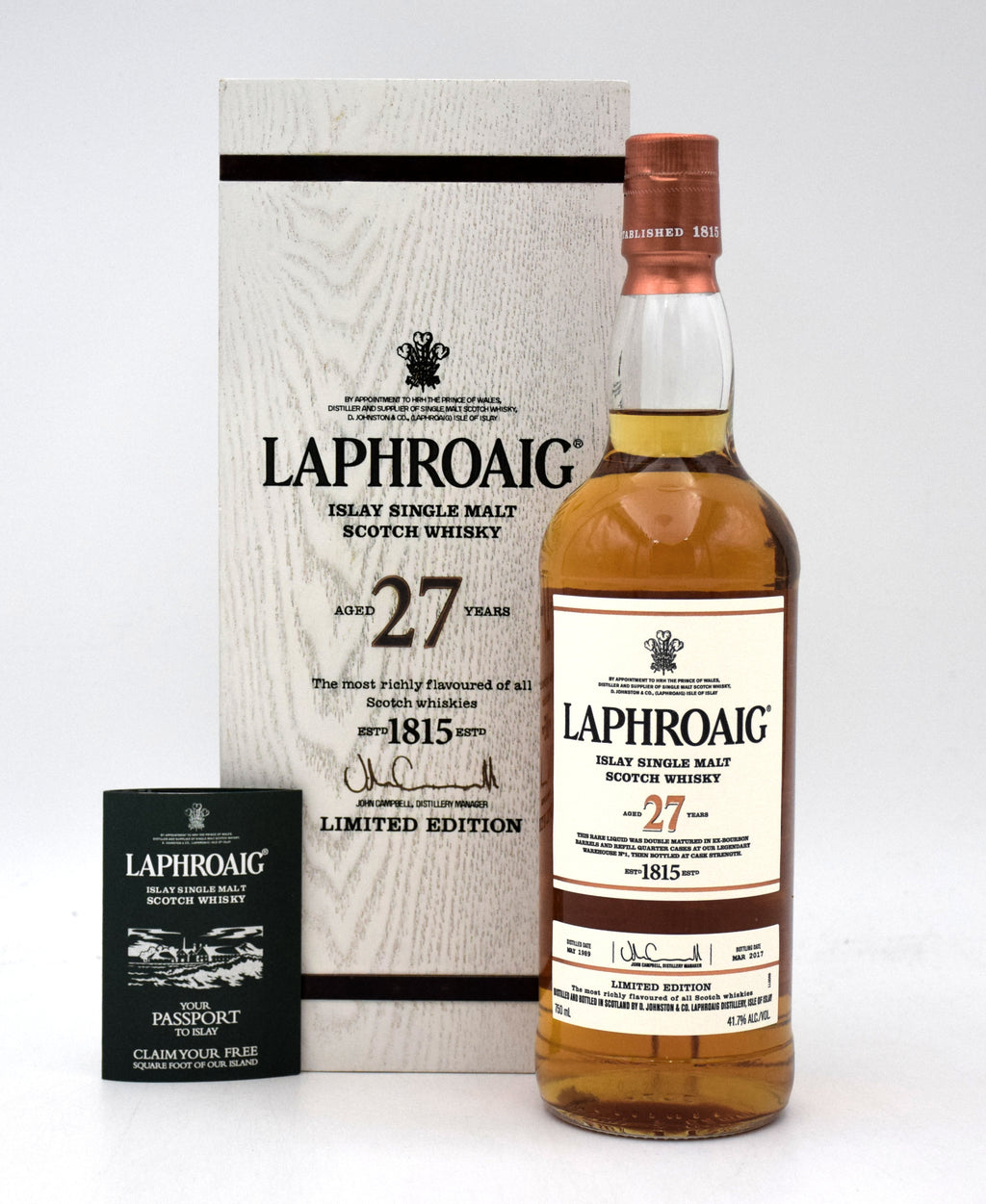 Laphroaig 27 Year Limited Edition Single Malt Scotch