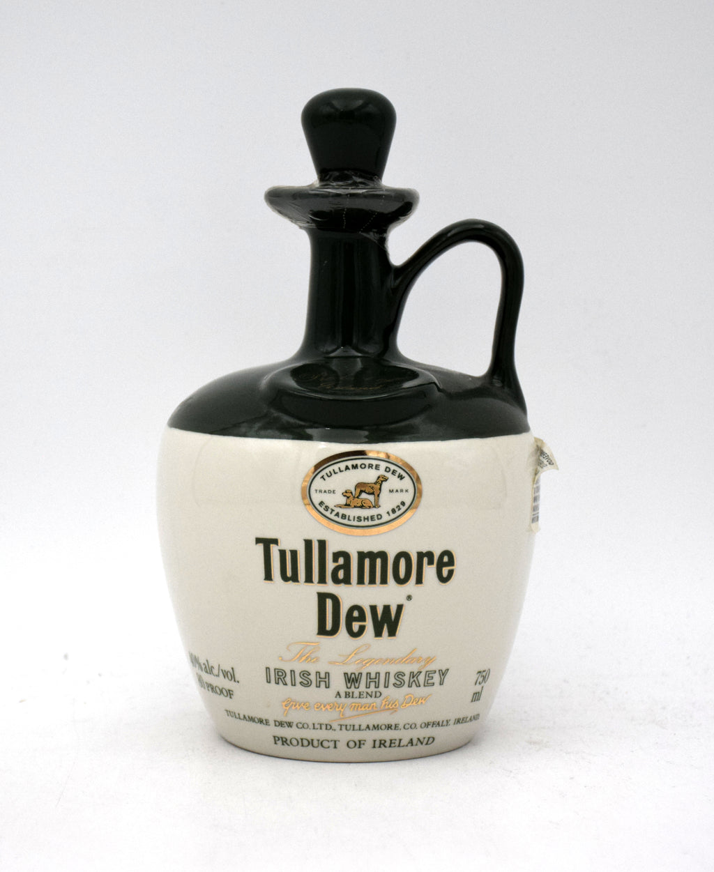 Tullamore DEW Irish Whiskey Crock vintage ceramic decanter